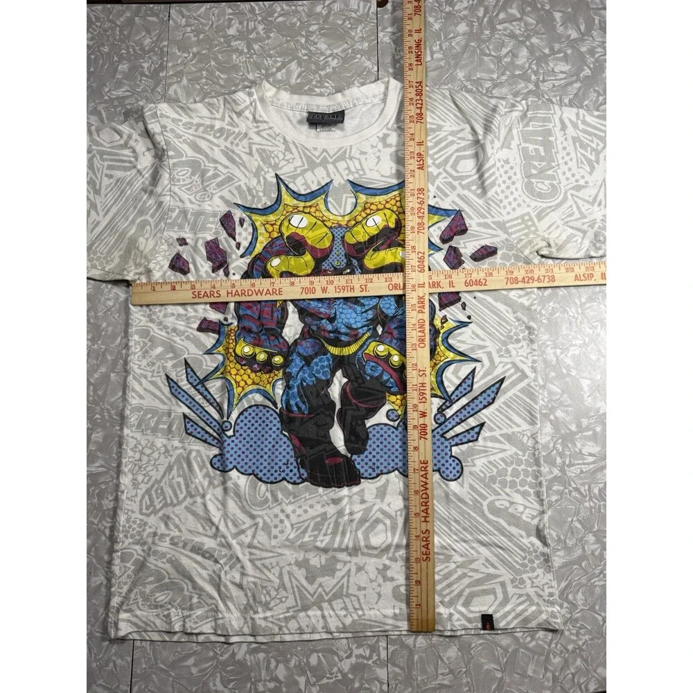 Vintage Cerbae All Over Comic Book Print T Shirt Men’s L
